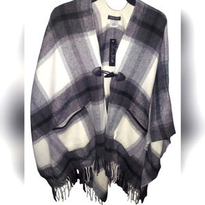 NWT Fleece Poncho Shawl Wrap Cape